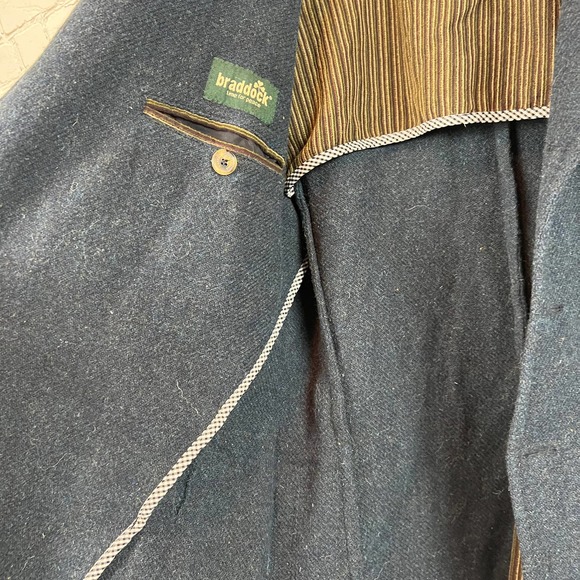 Braddock Time for Peace Vintage Jacket Faux Leather Details Mens 52 - Picture 6 of 12